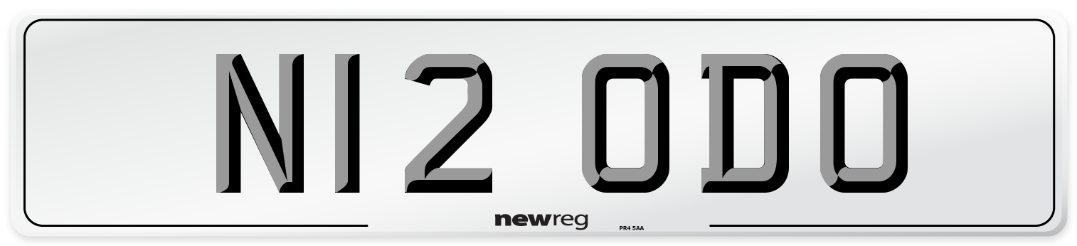 N12 ODO Number Plate from New Reg